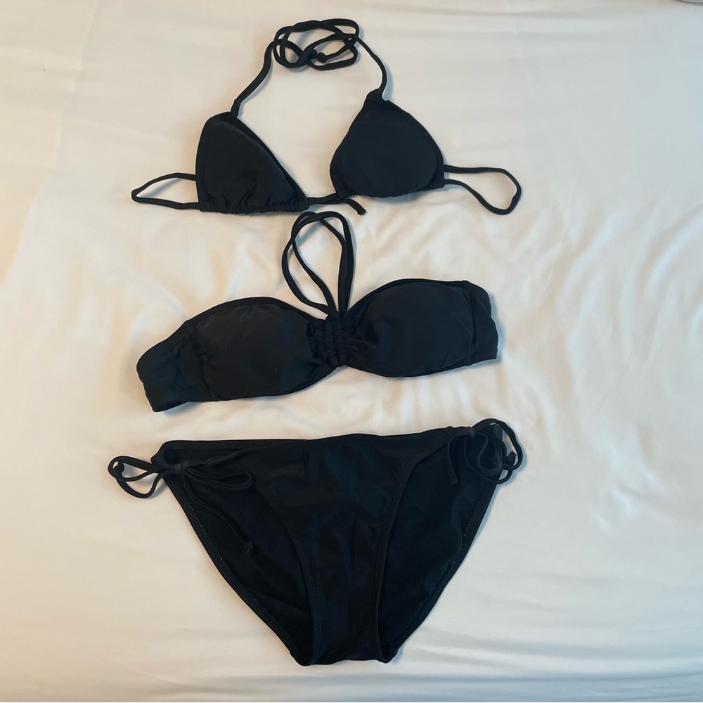 Black Women's 3-piece Bikini Set - Old Navy Swim